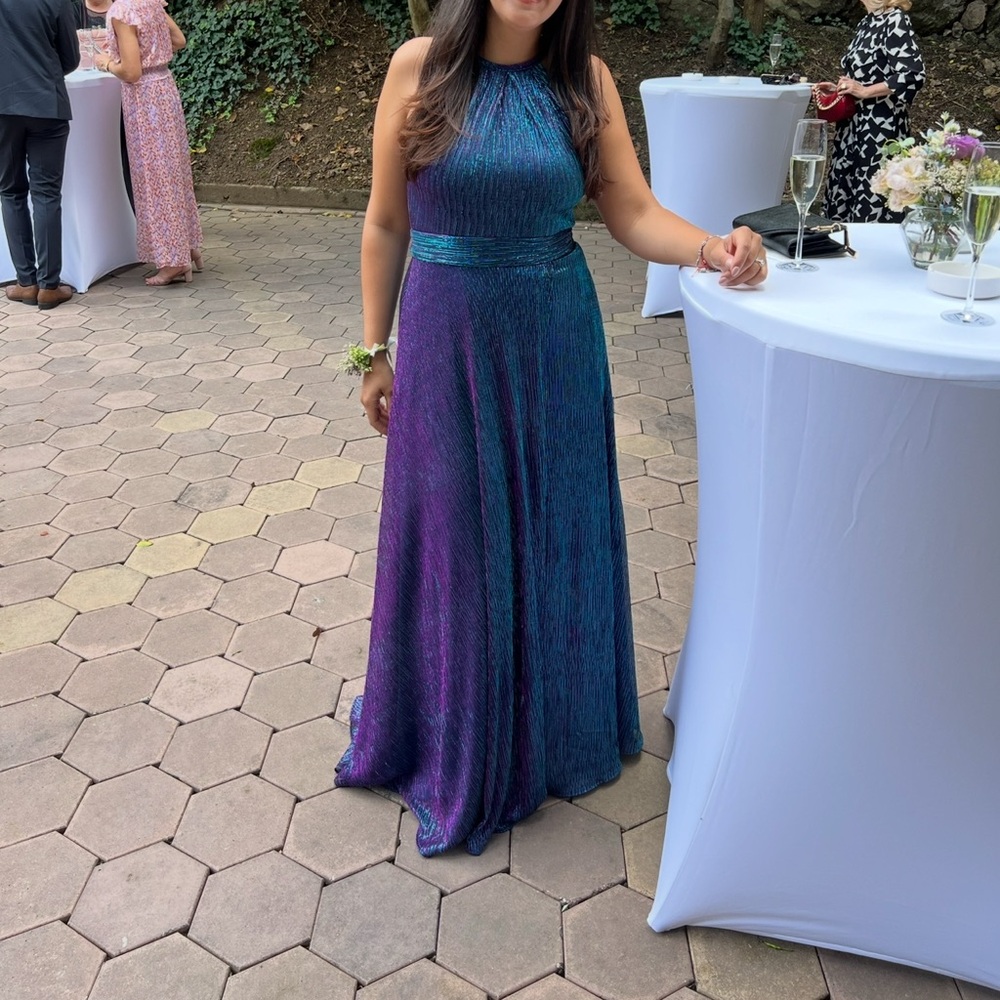 Macy's Blue and Purple Evening Gown / Maxi Dress